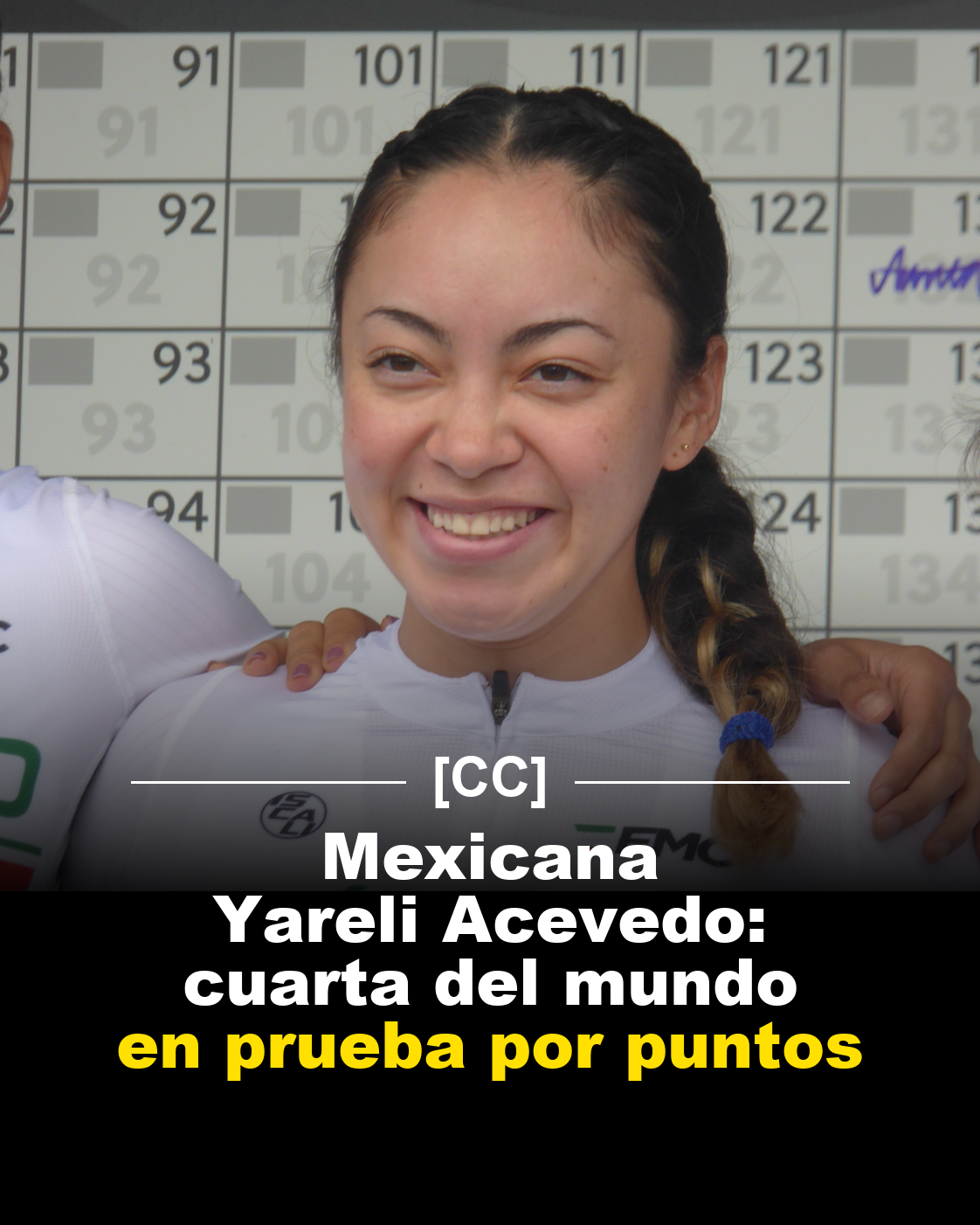 Yareli Acevedo termina cuarta en la carrera por puntos del Mundial de Shanghái