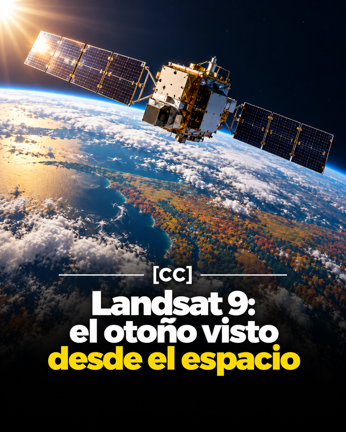 Landsat 9 muestra desde el espacio los colores del otoño en Polonia